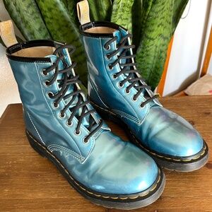 Blue Metallic Vegan 1460 Goldmix Dr. Martens UK 6 US 8L EU 39